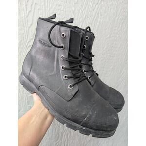Muck Boot Original Black Rubber Lace Ankle Boots  Men's 12-12.5 Women's 13-13.5
